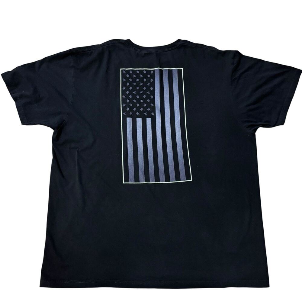 VIntage Kevin Harvick NASCAR Black American Flag Graphic Short Sleeve Tee XXL - Picture 2 of 4